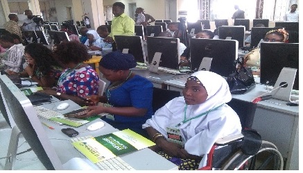 Cross section of the People With Disabilities, (PWDs) at the ICT  training organized by NITDA in Abuja.